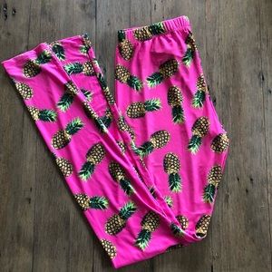 Pink Pineapple Surf Leggings